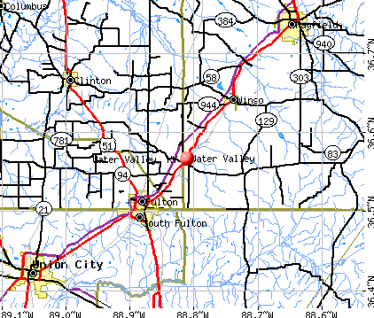 Water Valley, KY map