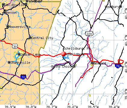 Schellsburg, PA map