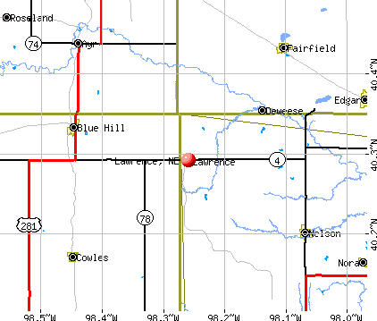 Lawrence, NE map