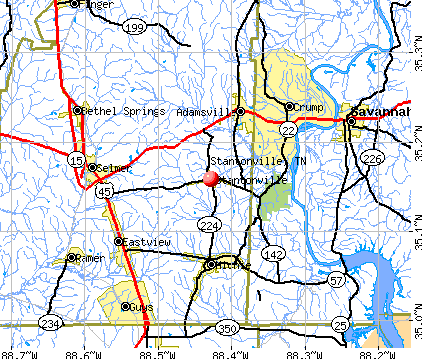 Stantonville, TN map