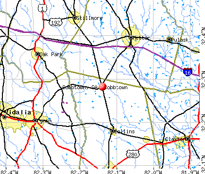 Cobbtown, GA map