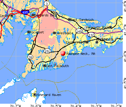 Mashpee Neck, MA map