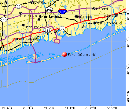 Fire Island, NY map