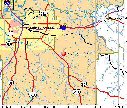 Pike Road, AL map