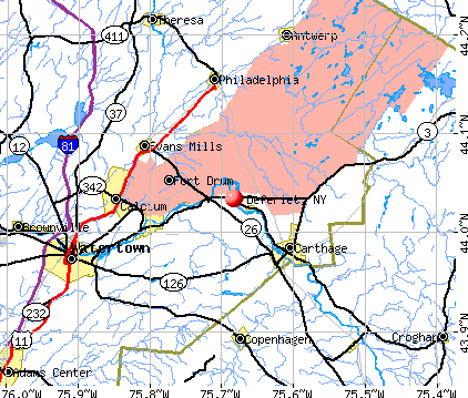Deferiet, New York (NY 13628) profile population, maps, real estate