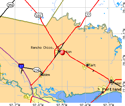 Rancho Chico, TX map