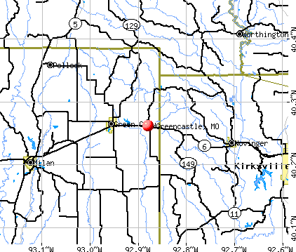 Greencastle, MO map
