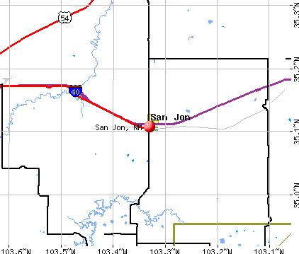 San Jon, NM map