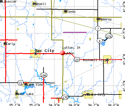 Lytton, IA map