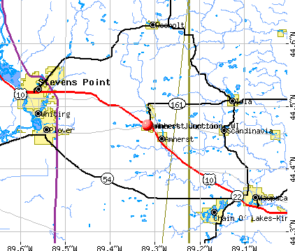 Amherst Junction, WI map