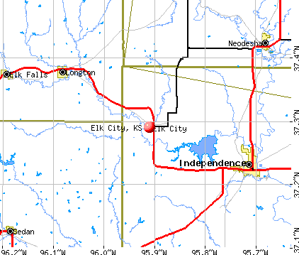 Elk City, KS map