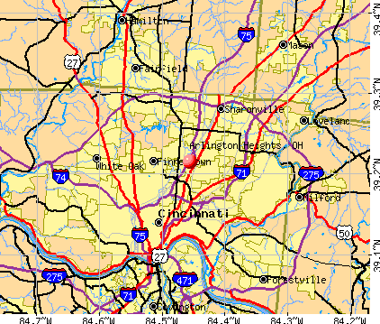 Arlington Heights, OH map