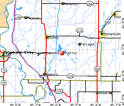 Riverton, IA map