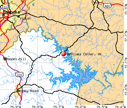 Westlake Corner, VA map