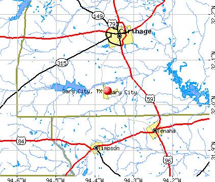 Gary City, TX map