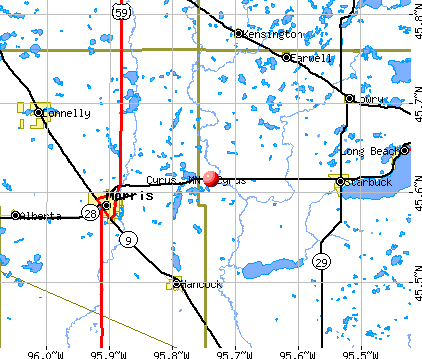 Cyrus, MN map