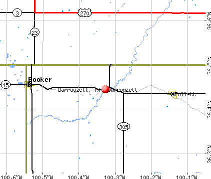Darrouzett, TX map