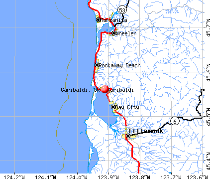 Garibaldi, OR map