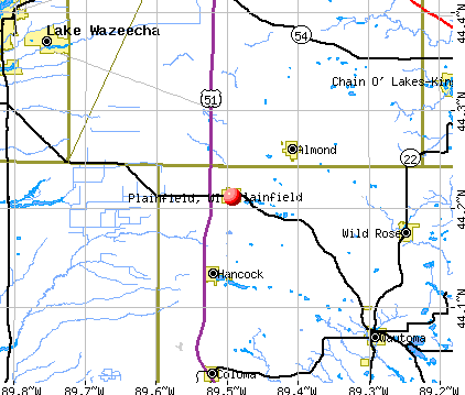 Plainfield, WI map