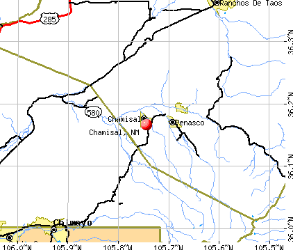Chamisal, NM map