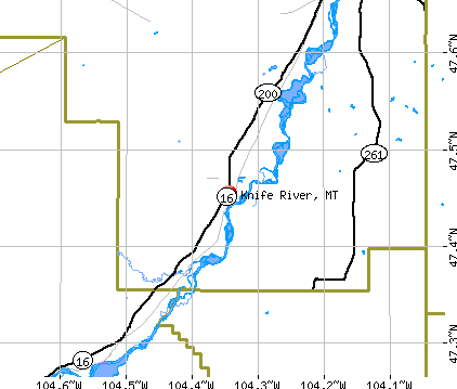 Knife River, MT map