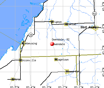 Owendale, MI map