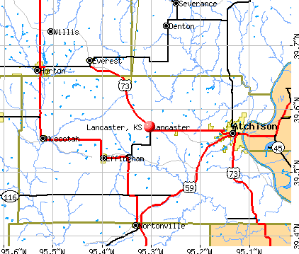 Lancaster, KS map