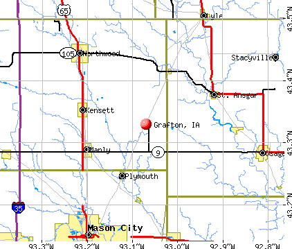 Grafton, IA map