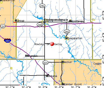 Rowley, IA map