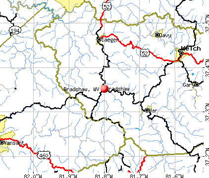 Bradshaw, WV map