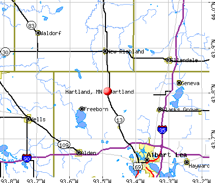Hartland, MN map