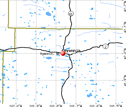 Hyannis, NE map
