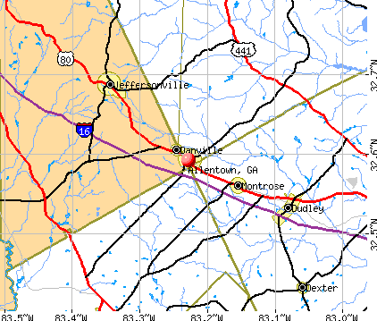 Allentown, GA map