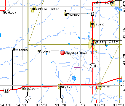 Crystal Lake, IA map
