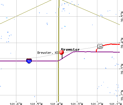 Brewster, KS map