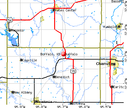 Buffalo, KS map