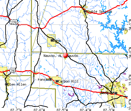 Nauvoo, AL map