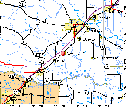 Garner, AR map