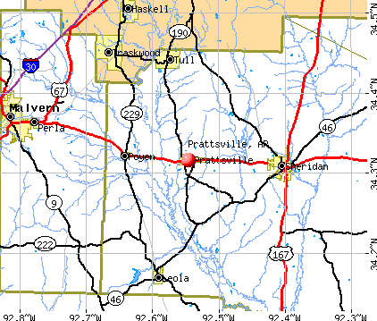 Prattsville, AR map