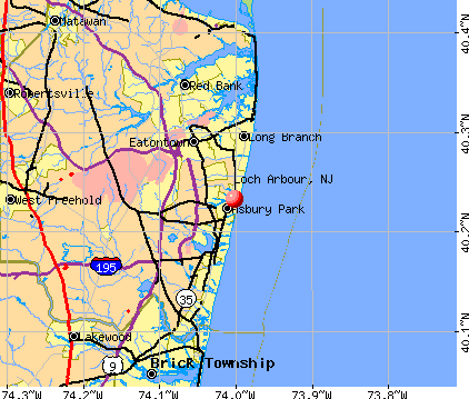 Loch Arbour, NJ map