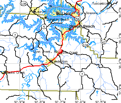 Linn Creek, MO map