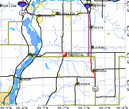 Magnolia, IL map