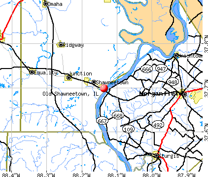 Old Shawneetown, IL map