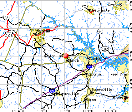 Avalon, GA map