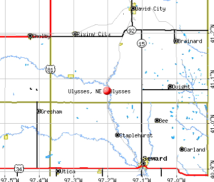 Ulysses, NE map