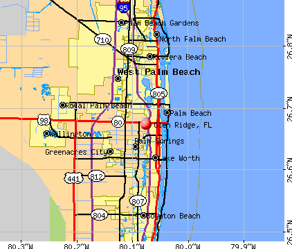 Glen Ridge, FL map