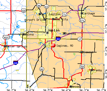 Saginaw, MO map