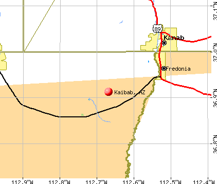 Kaibab, AZ map