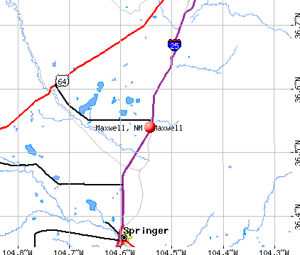 Maxwell, NM map