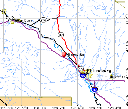 Thorp, WA map